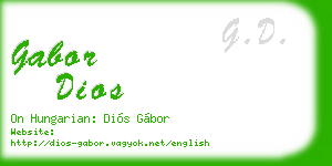 gabor dios business card