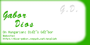 gabor dios business card